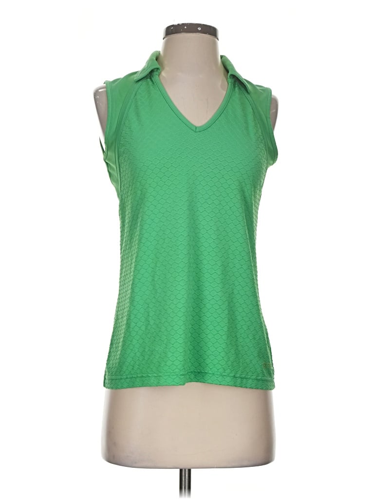 Pre-owned Izod Sleeveless Blouse In Green
