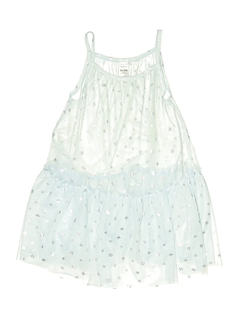 Pre-owned Carter's Kids' Dress In Blue