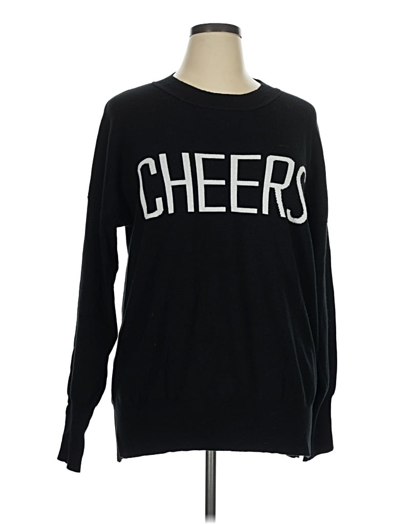 Pre-owned Hem & Thread Pullover Sweater In Black