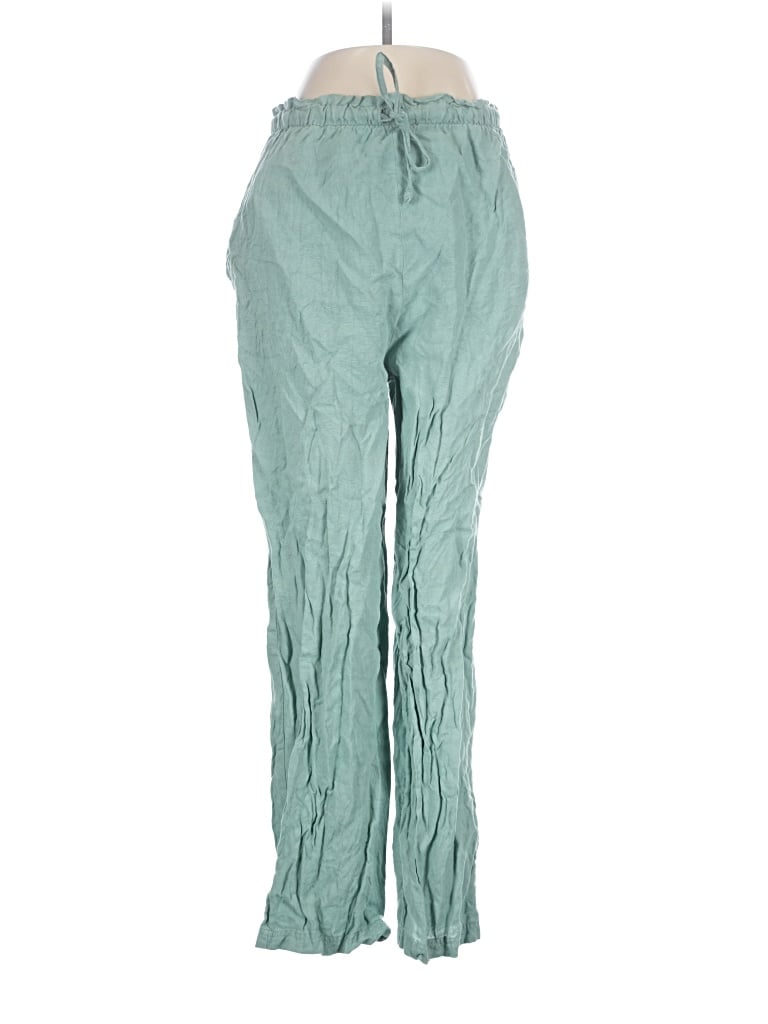 Pre-owned Hanna Andersson Linen Pants In Teal