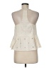 Tibi 100% Silk Ivory Sleeveless Silk Top Size 6 - photo 2