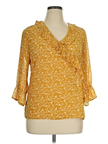 Bobeau 3/4 Sleeve Blouse (view 1)