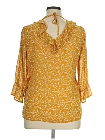 Bobeau 3/4 Sleeve Blouse (view 2)