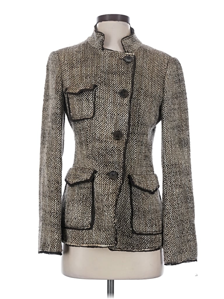 Pre-owned Zara Blazer Jacket In Gray