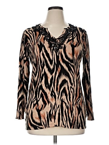 Roz & Ali Long Sleeve Blouse (view 1)