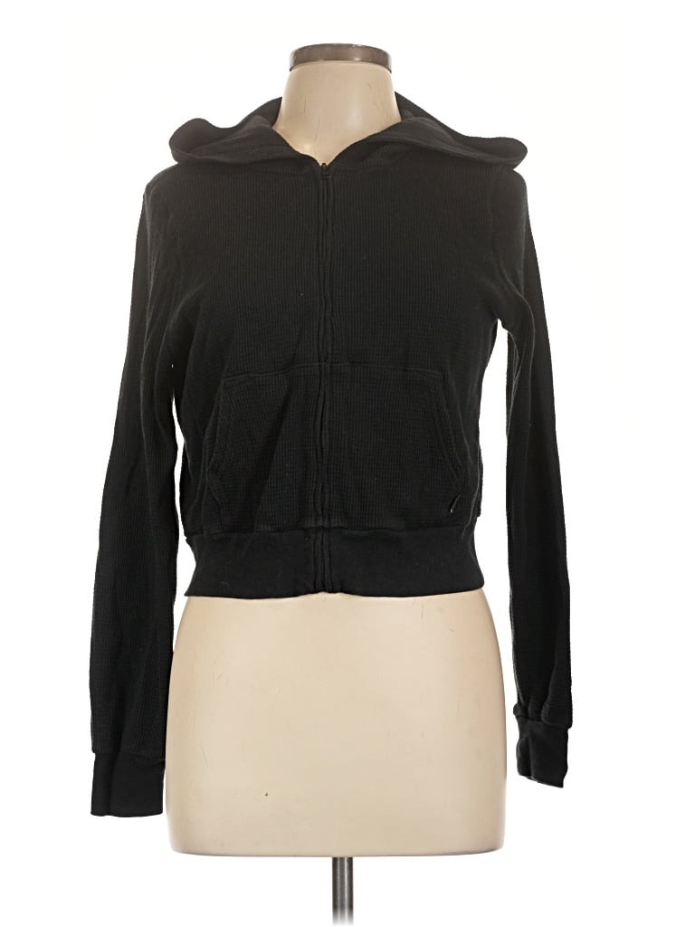 Pre-owned Tna Zip Up Hoodie In Black