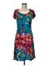 AB Studio Tropical Teal Casual Dress Size M - photo 1