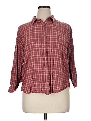 Gloria Vanderbilt 3/4 Sleeve Button-Down Shirt (view 1)
