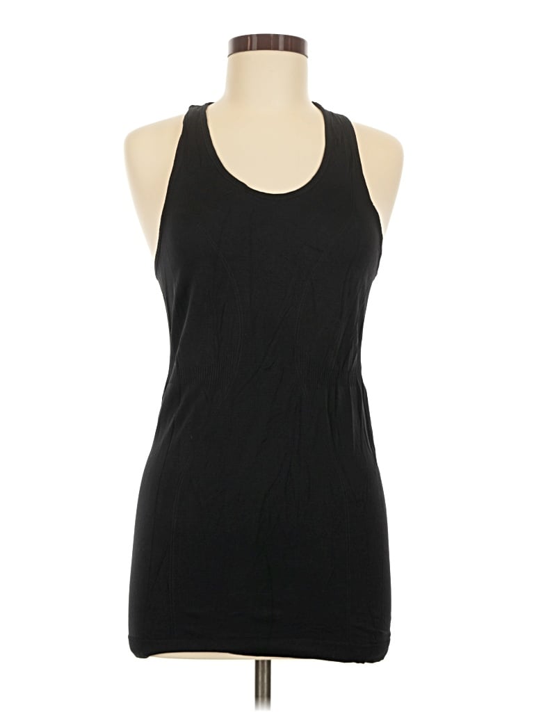 Pre-owned Zyia Active Tank Top Black Halter Neckline Tops