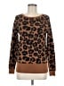 Ann Taylor Factory Animal Print Brown Pullover Sweater Size M - photo 1