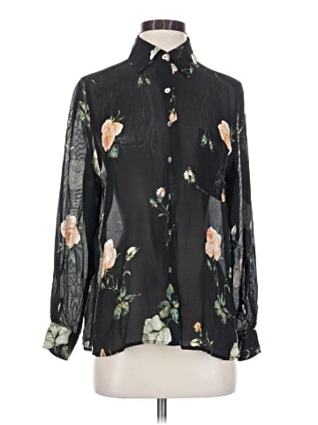 Saks Fifth Avenue Long Sleeve Silk Top (view 1)