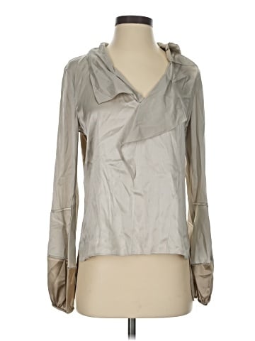 Elie Tahari Long Sleeve Silk Top (view 1)