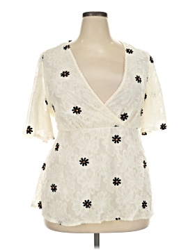 Shein Curve Short Sleeve Blouse