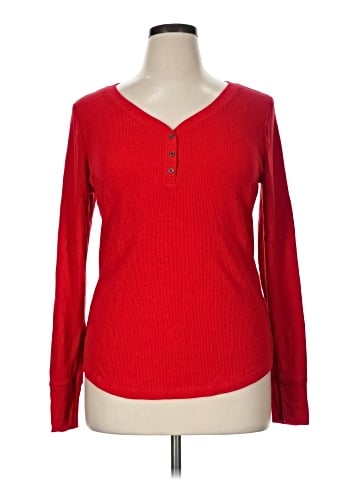 Faded Glory Long Sleeve Henley (view 1)