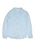 Unbranded Checkered-gingham Blue Long Sleeve Button-Down Shirt Size 130 cm / US 8 - photo 1