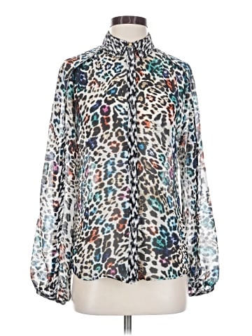 Marchesa Voyage Long Sleeve Silk Top (view 1)