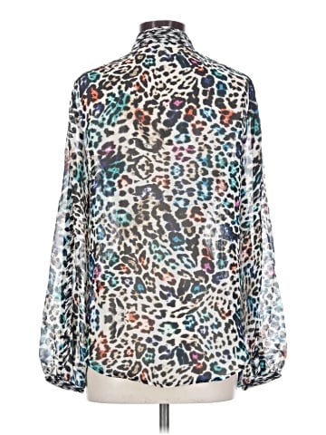 Marchesa Voyage Long Sleeve Silk Top (view 2)