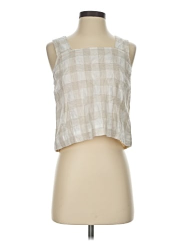 Madewell Linen-Blend Sunside Button-Back Top: Undyed Edition (view 1)