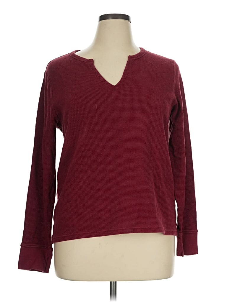 Pre-owned Pact Pullover Sweater In Burgundy