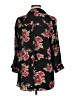 Unbranded 100% Polyester Floral Black 3/4 Sleeve Blouse Size M (estimated) - photo 2