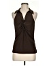 Cache Solid Brown Sleeveless Blouse Size M - photo 1