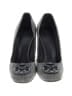 Tory Burch Houndstooth Gray Heels Size 8 1/2 - photo 2