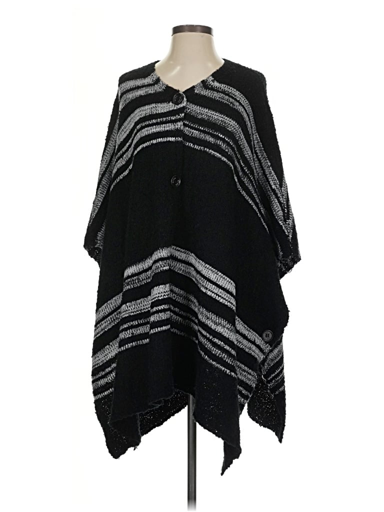 Pre-owned Bcbgmaxazria Poncho In Black