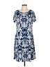 MSK Print Blue Casual Dress Size L - photo 1