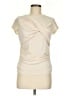 Topshop 100% Polyester Ivory Short Sleeve Top Size 8 - photo 1