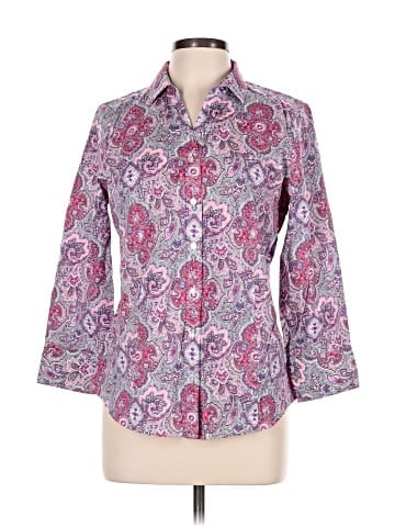 Talbots 3/4 Sleeve Button-Down Shirt (view 1)