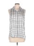 Forever 21 White Sleeveless Button-Down Shirt Size L - photo 1