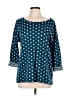 Talbots Polka Dots Teal Pullover Sweater Size L (petite) - photo 1