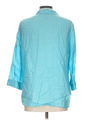 Investments 3/4 Sleeve Button-Down Shirt (view 2)