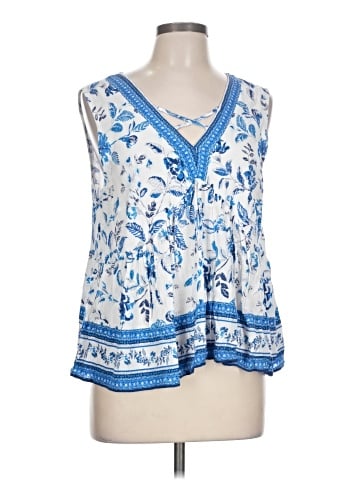 Blue Rain Sleeveless Blouse (view 1)