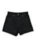 MNG Solid Black Denim Shorts Size 4 - photo 1