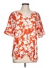 AGB Orange Short Sleeve Blouse Size L - photo 1