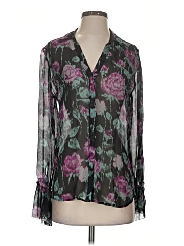 Paige Long Sleeve Silk Top (view 1)