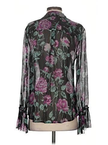 Paige Long Sleeve Silk Top (view 2)