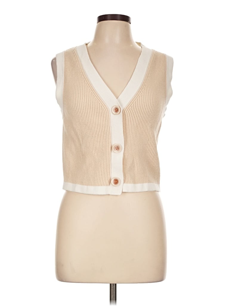 Pre-owned Lillusory Sweater Vest In Tan