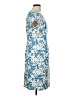 Talbots 100% Polyester Print Blue Cocktail Dress Size 12 - photo 4
