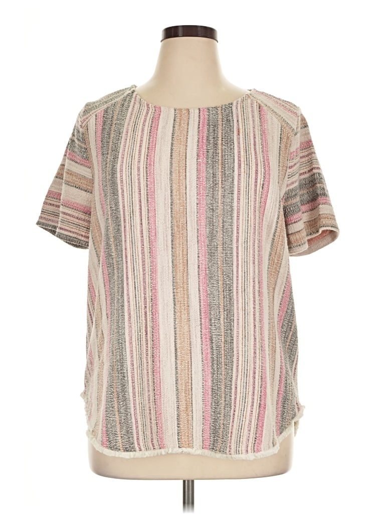 Pre-owned W5 Short Sleeve Blouse In Tan