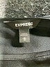 Express 100% Polyester Solid Black Casual Dress Size M - photo 7