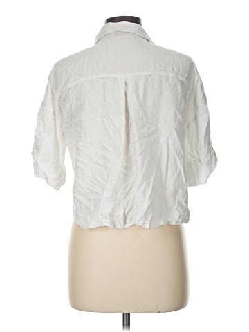 Zara 3/4 Sleeve Button-Down Shirt (view 2)