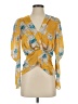 Guess 100% Polyester Yellow 3/4 Sleeve Blouse Size XS - photo 1