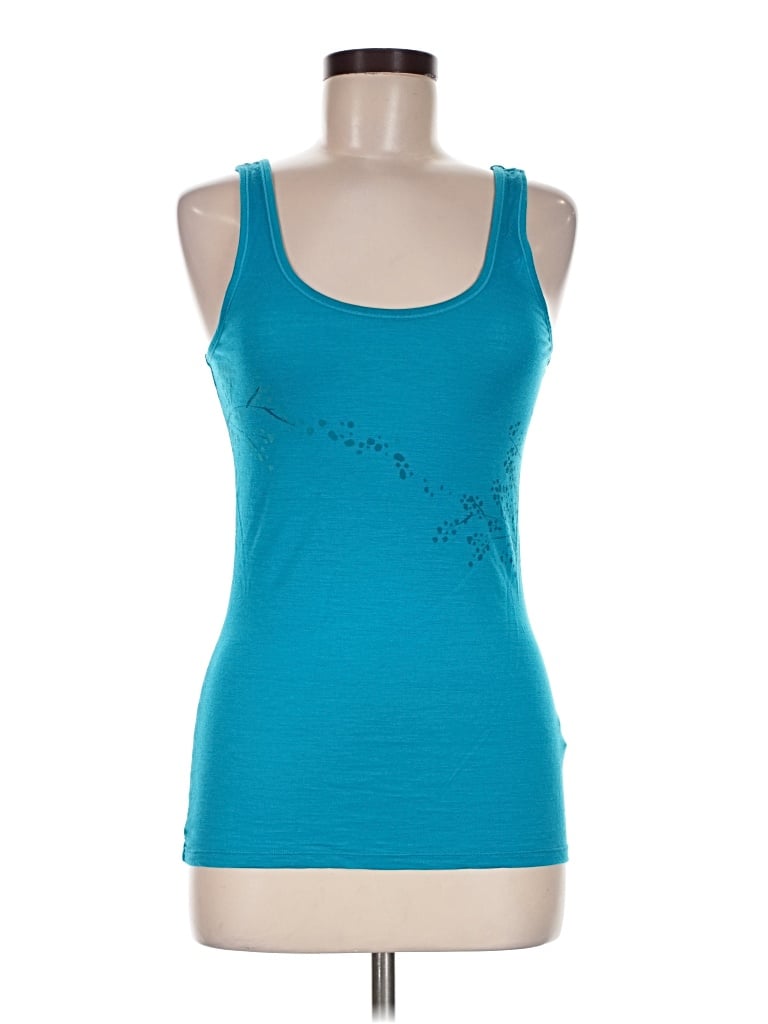 Pre-owned Icebreaker Tank Top Teal Sweetheart Neckline Tops