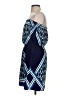 Express 100% Polyester Graphic Blue Casual Dress Size S - photo 5