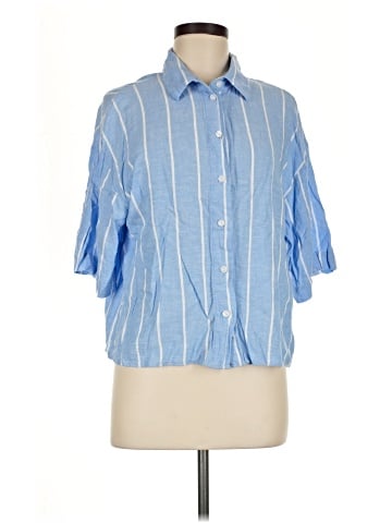 H&M 3/4 Sleeve Button-Down Shirt (view 1)