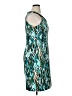 Connected Apparel Graphic Teal Cocktail Dress Size 16 - photo 4