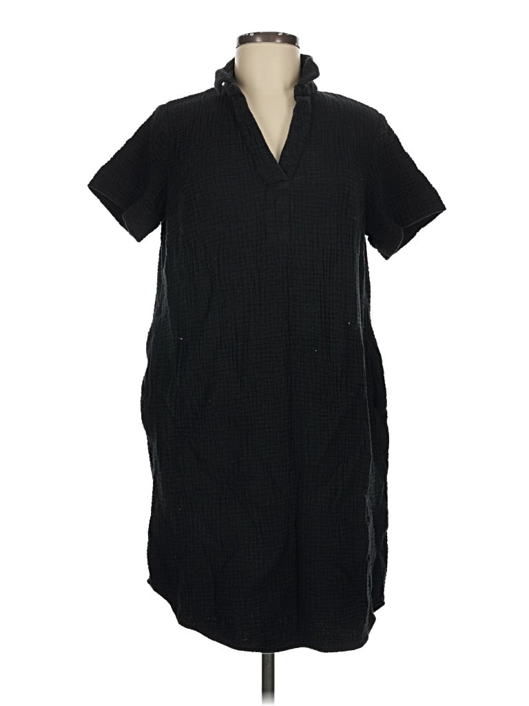 Pre-owned Three Dots Casual Dress In Black