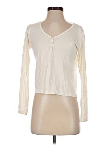 Brandy Melville Long Sleeve Henley (view 1)